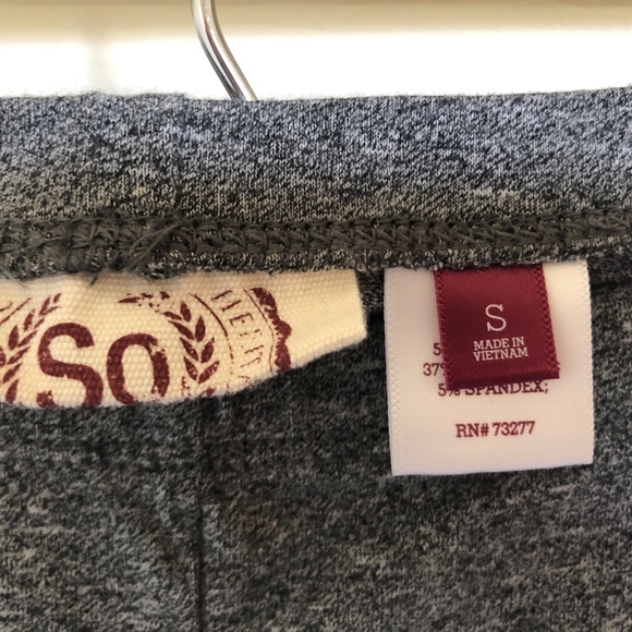 SO Heathered Gray Leggings Juniors Women's Small - Picture 2 of 6